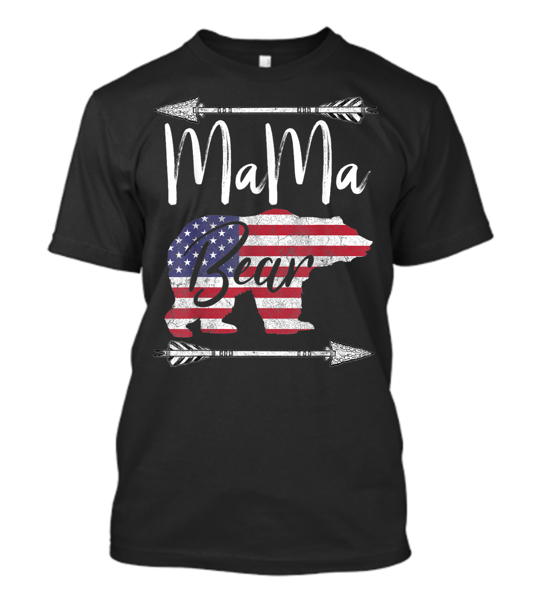 Mama Bear American Flag Fourth Of July USA T-Shirt