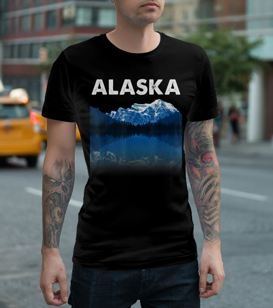 Alaska Alaskan Wilderness Mountain Reflection T-Shirt