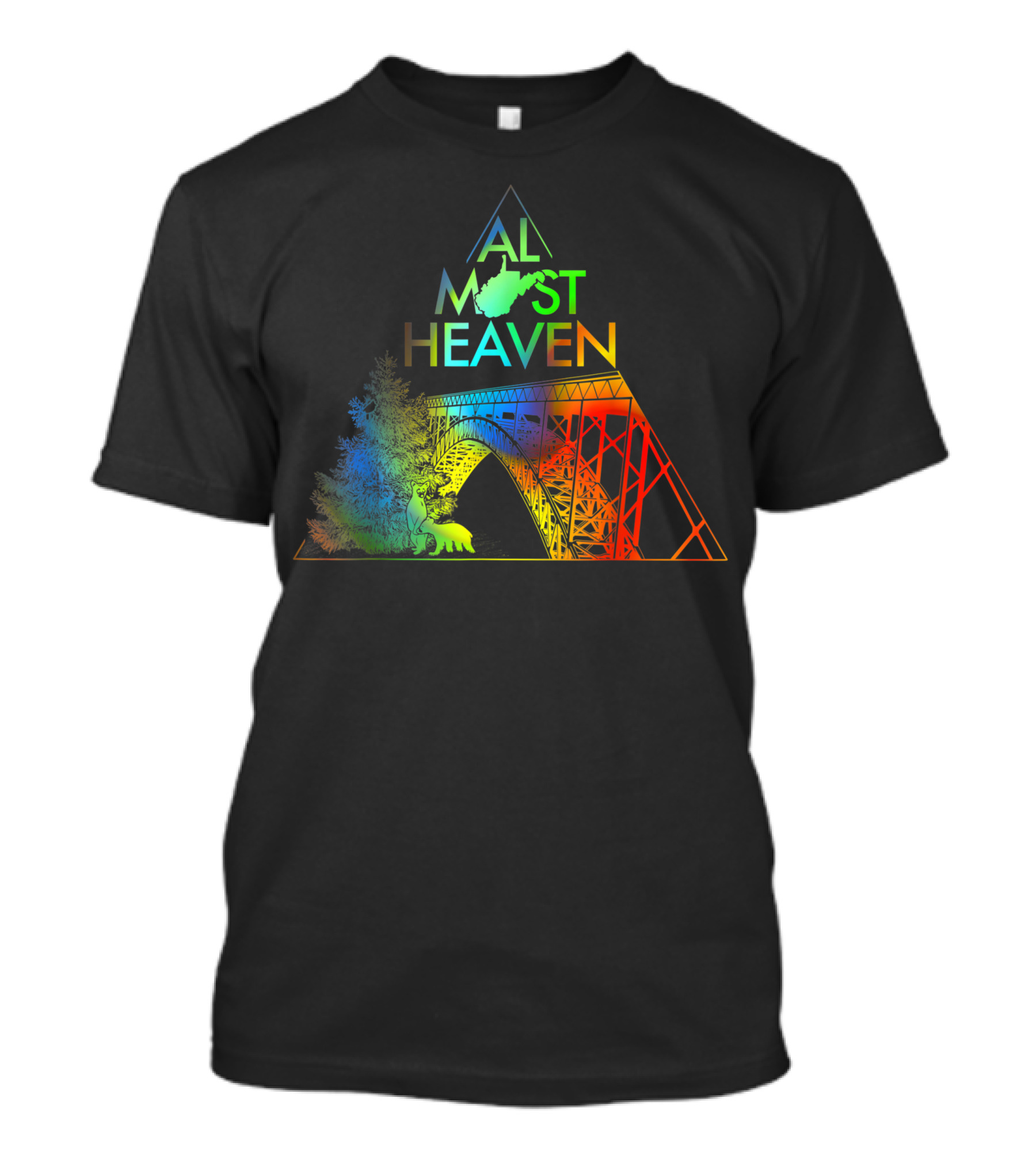Almost Heaven West Virginia Rainbow Bridge Nature T-Shirt