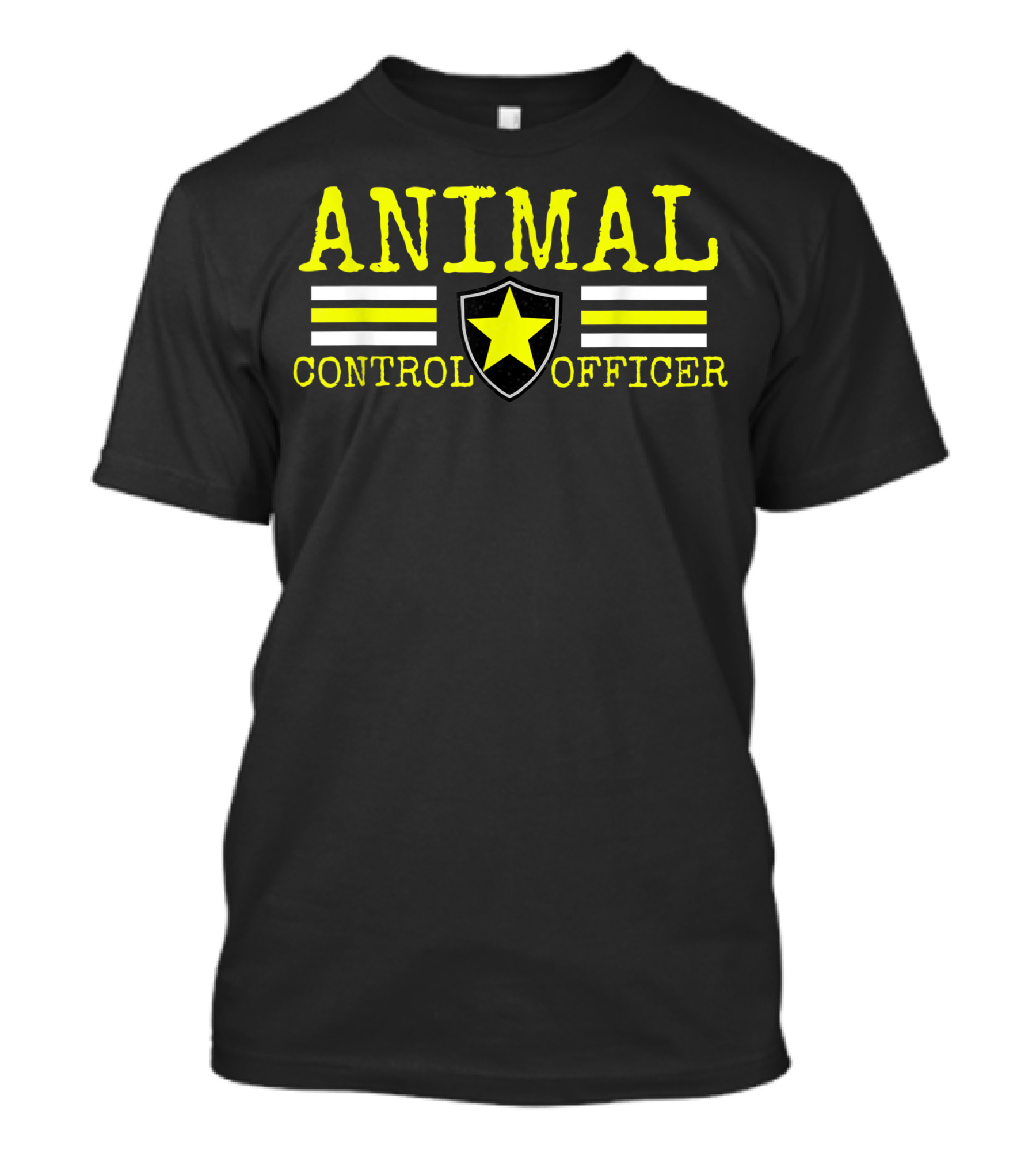 Animal Control Officer Yellow Star Rescue Uniform T-Shirt