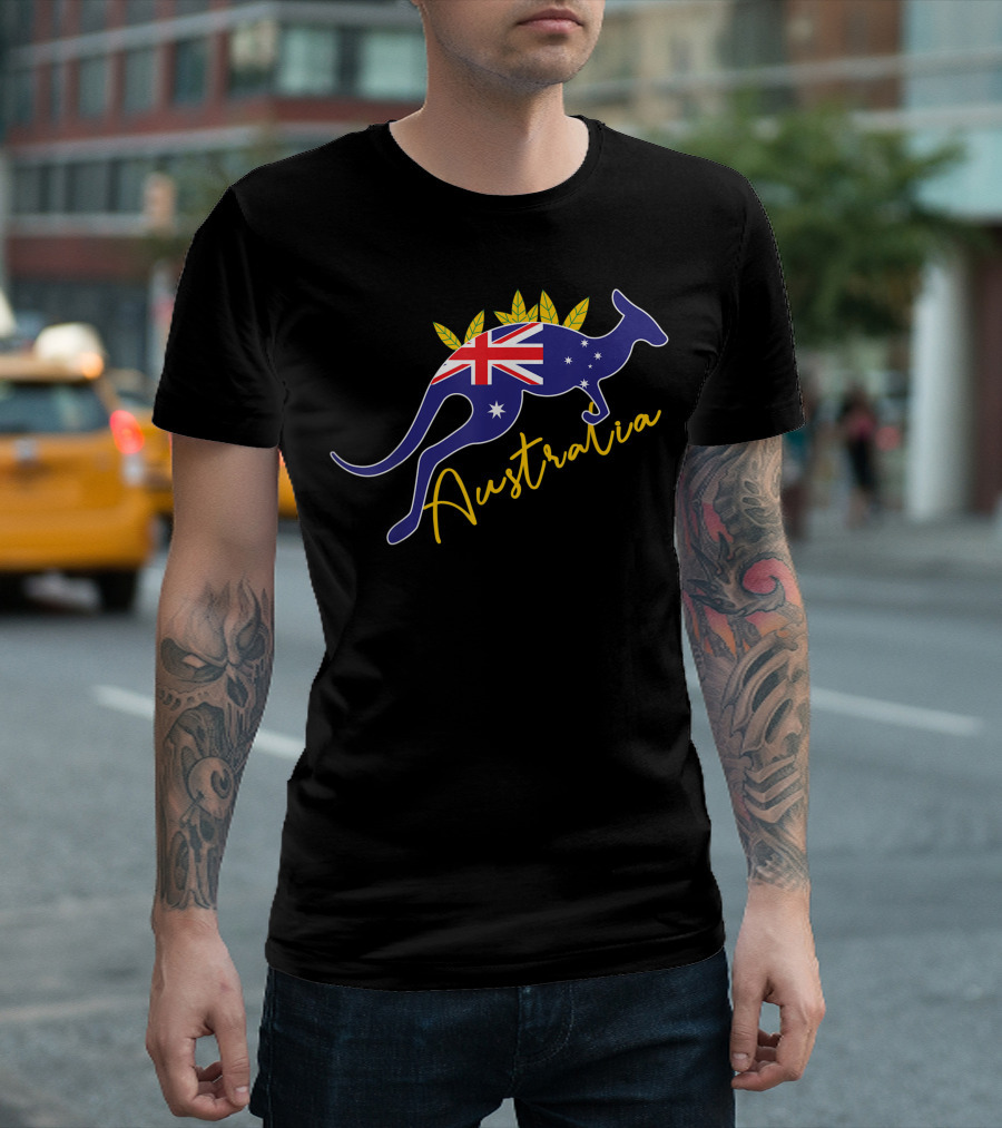 Australia Kangaroo Flag Australian Pride Souvenir T-Shirt