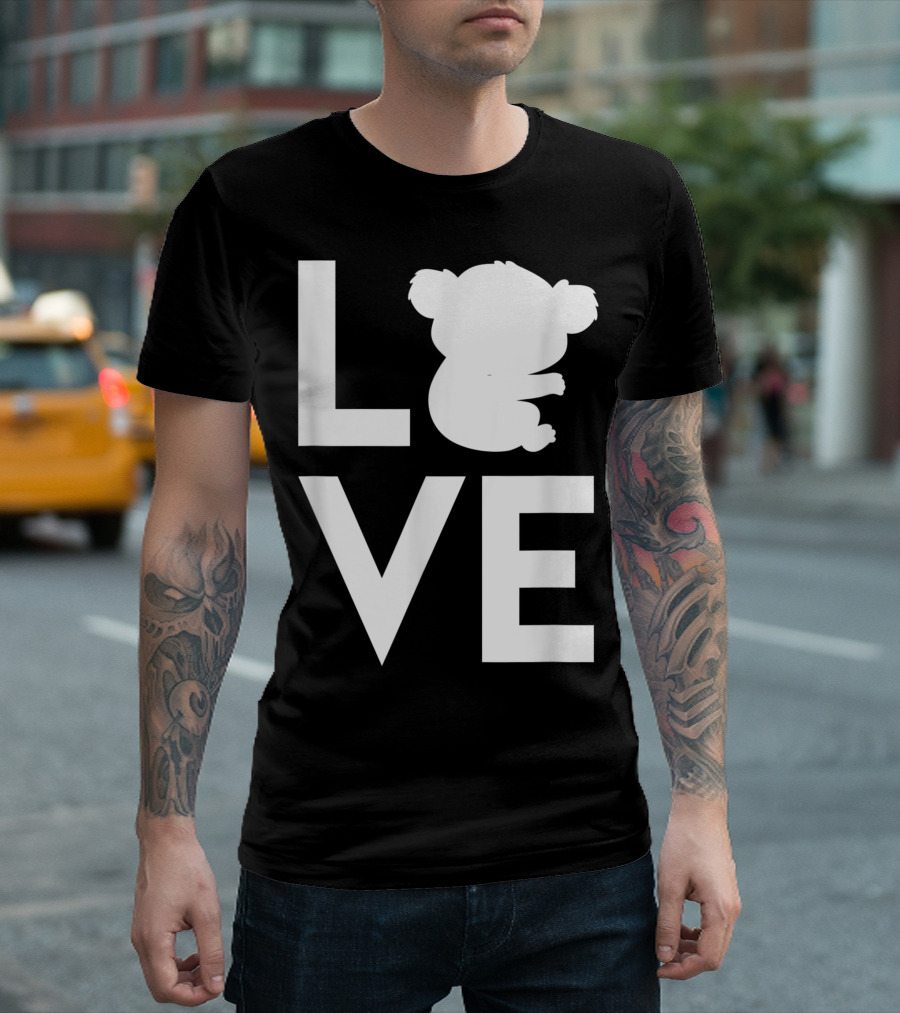 Love Koala Bear Australia Valentines Day Zoo Keeper T-Shirt