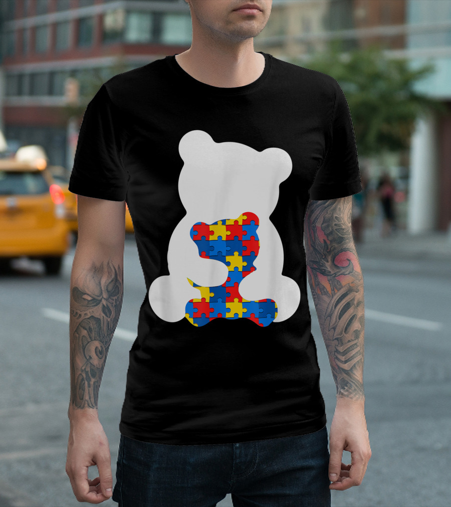 Autism Mom Autism Mama Bear Puzzle Piece Autism Mother I7 T-Shirt