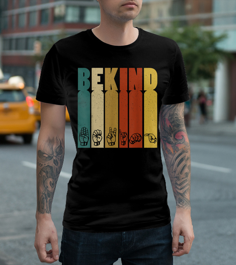 Autism Awareness Be Kind ASL Anti Bullying Boy Girl T-Shirt