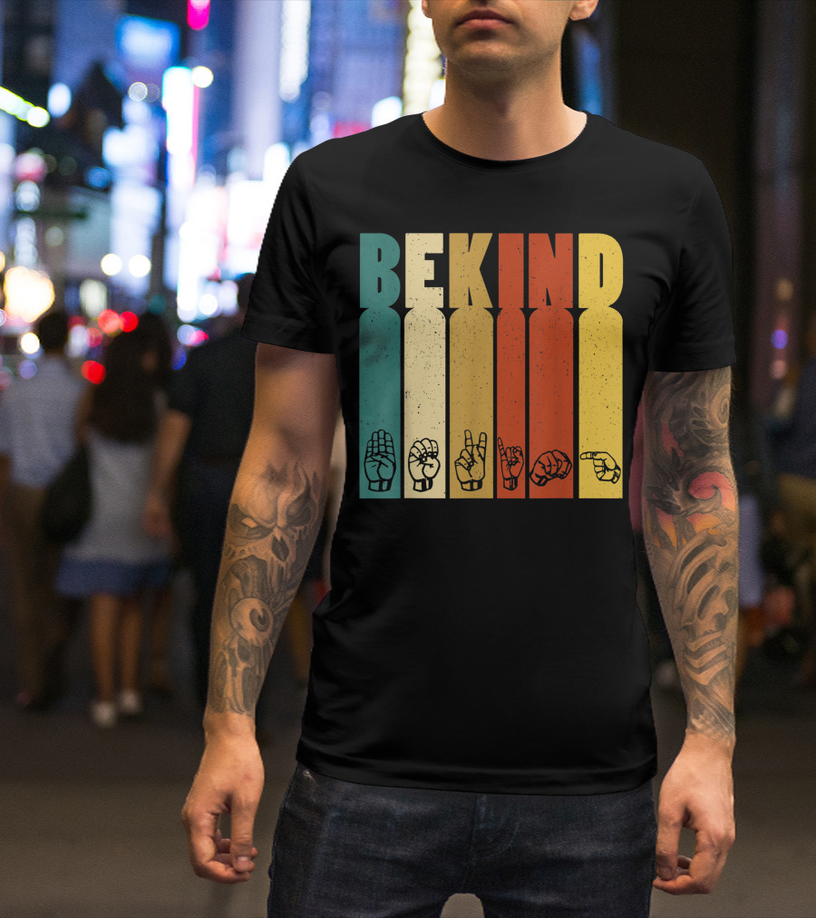 Autism Awareness Be Kind ASL Anti Bullying Boy Girl T-Shirt