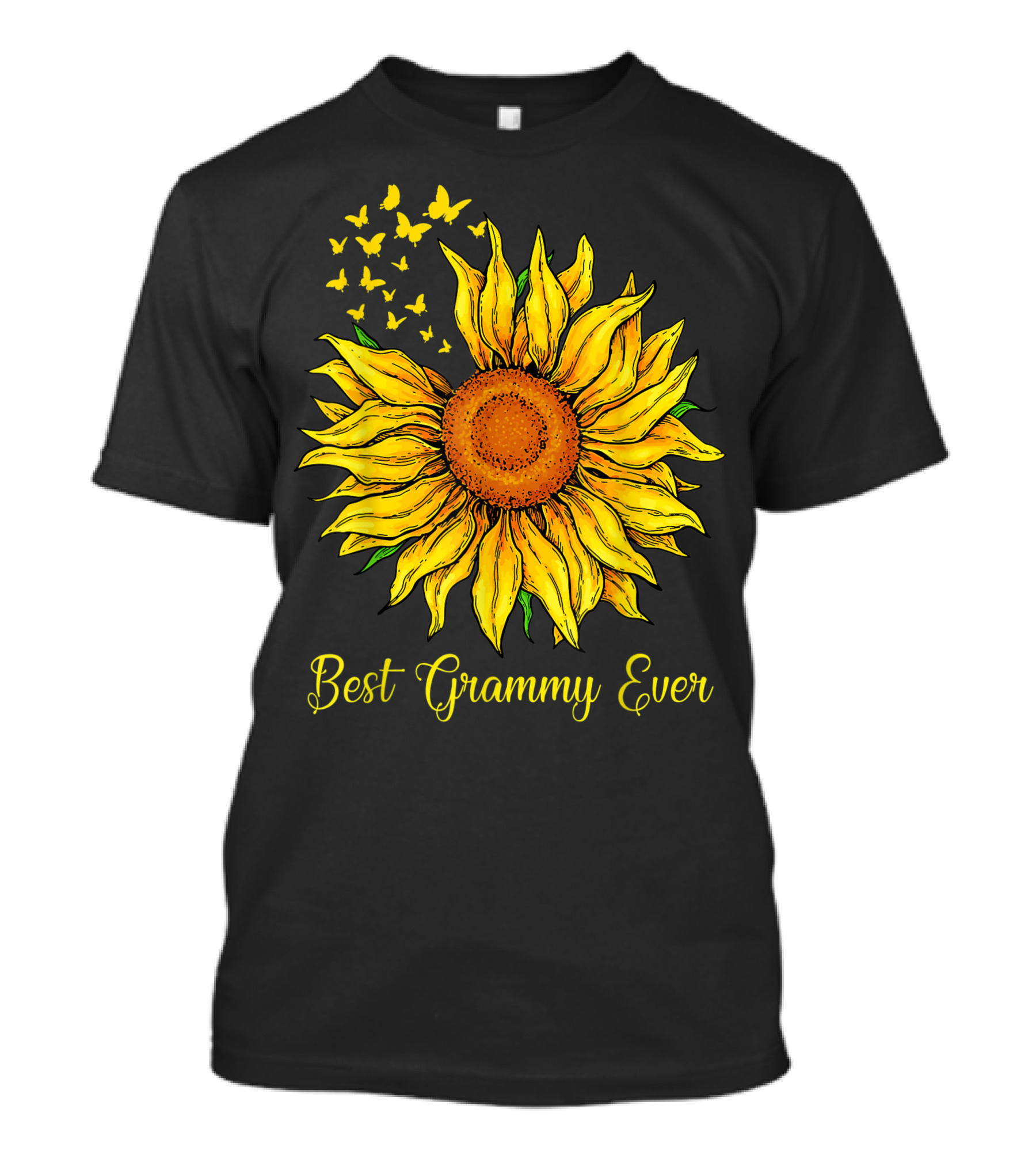 Best Grammy Ever Sunflower With Butterflies T-Shirt