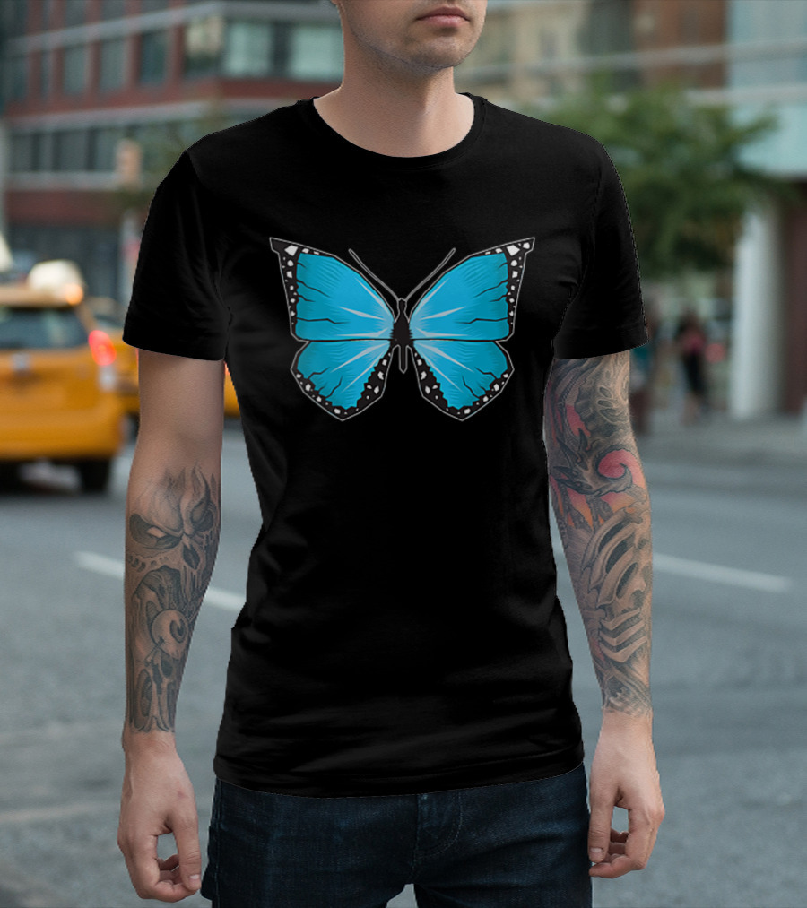 Blue Butterfly Soft Grunge Girls Aesthetic Clothing T-Shirt