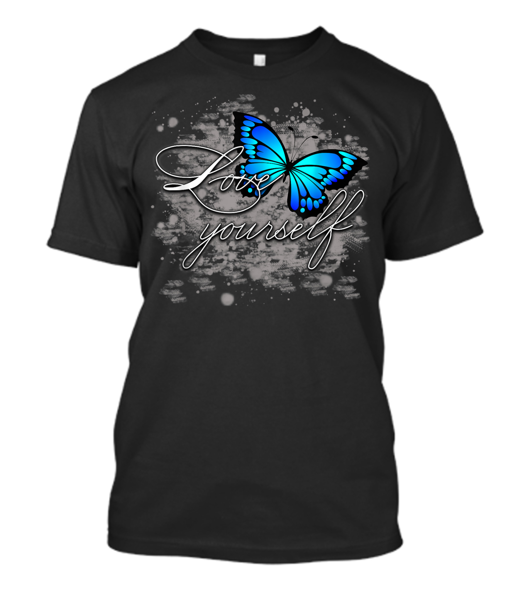 Love Yourself Blue Butterfly T-Shirt