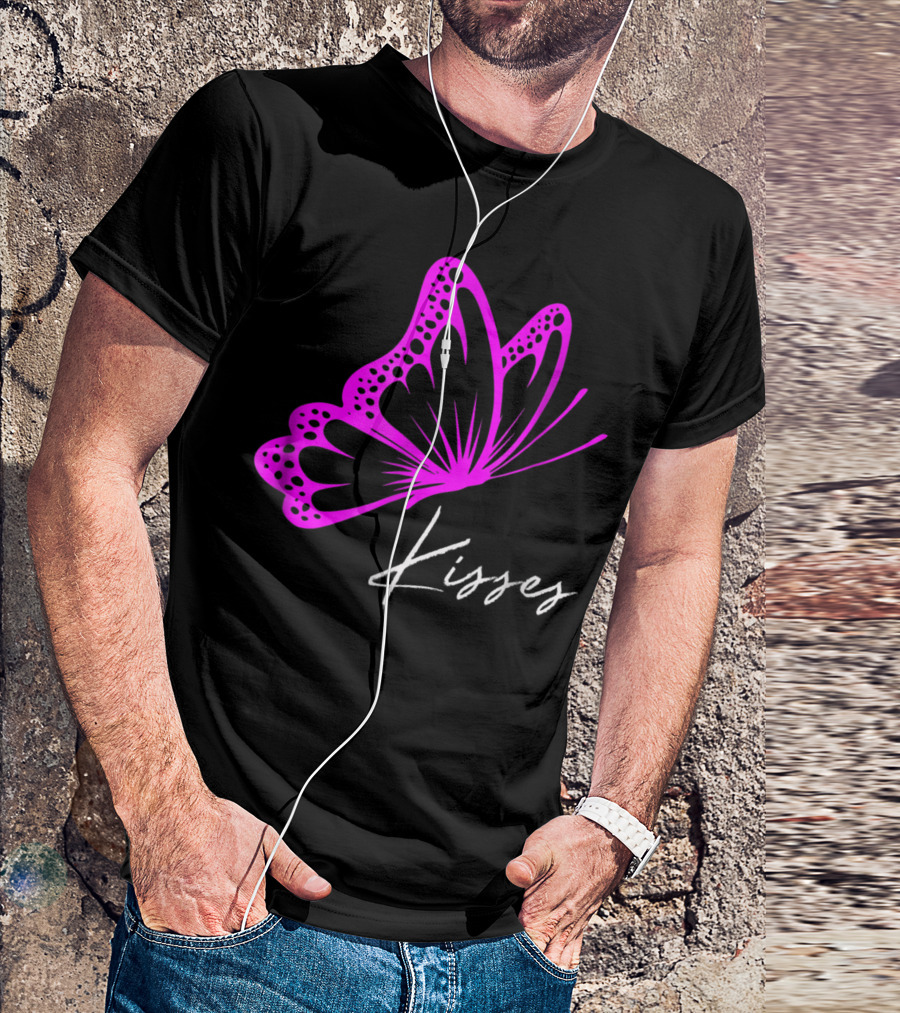 Butterfly Kisses Fun Pink Butterfly Kiss T-Shirt