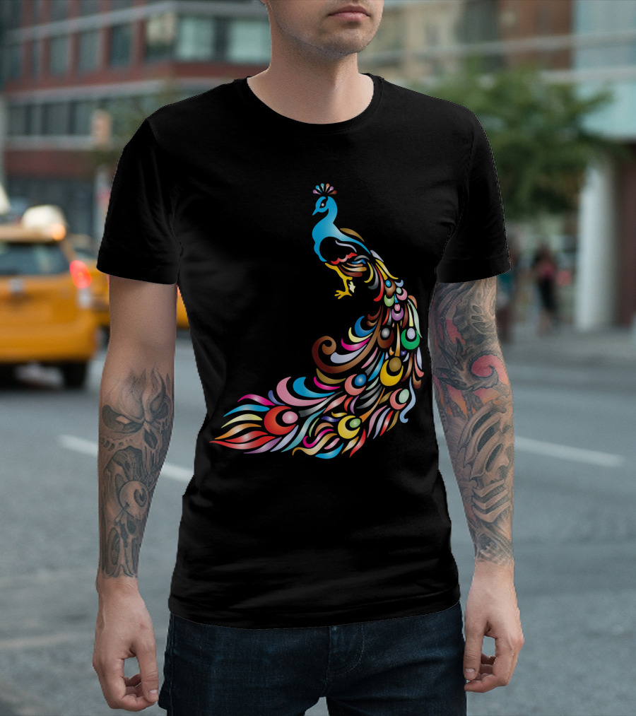 Vibrant Colorful Peacock For Parties And Bird Lovers T-Shirt