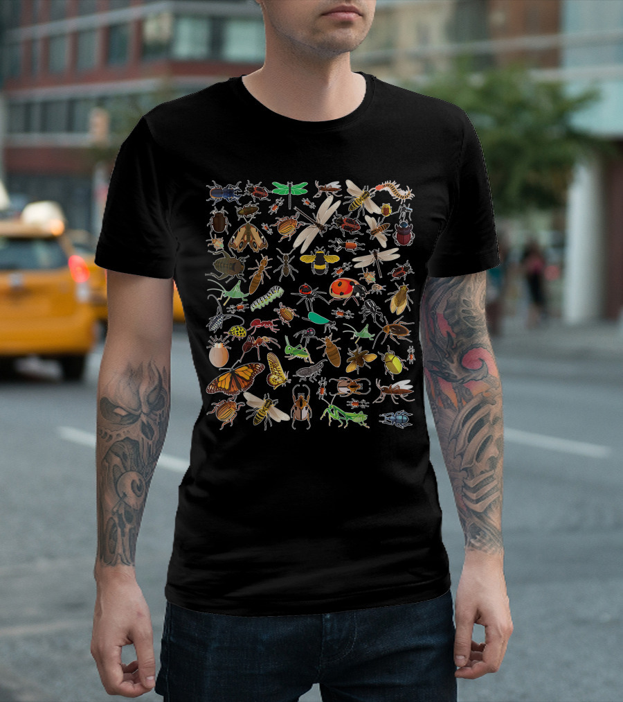 Lots of Cool Bugs for Insect Lover Entomologist Boy T-Shirt