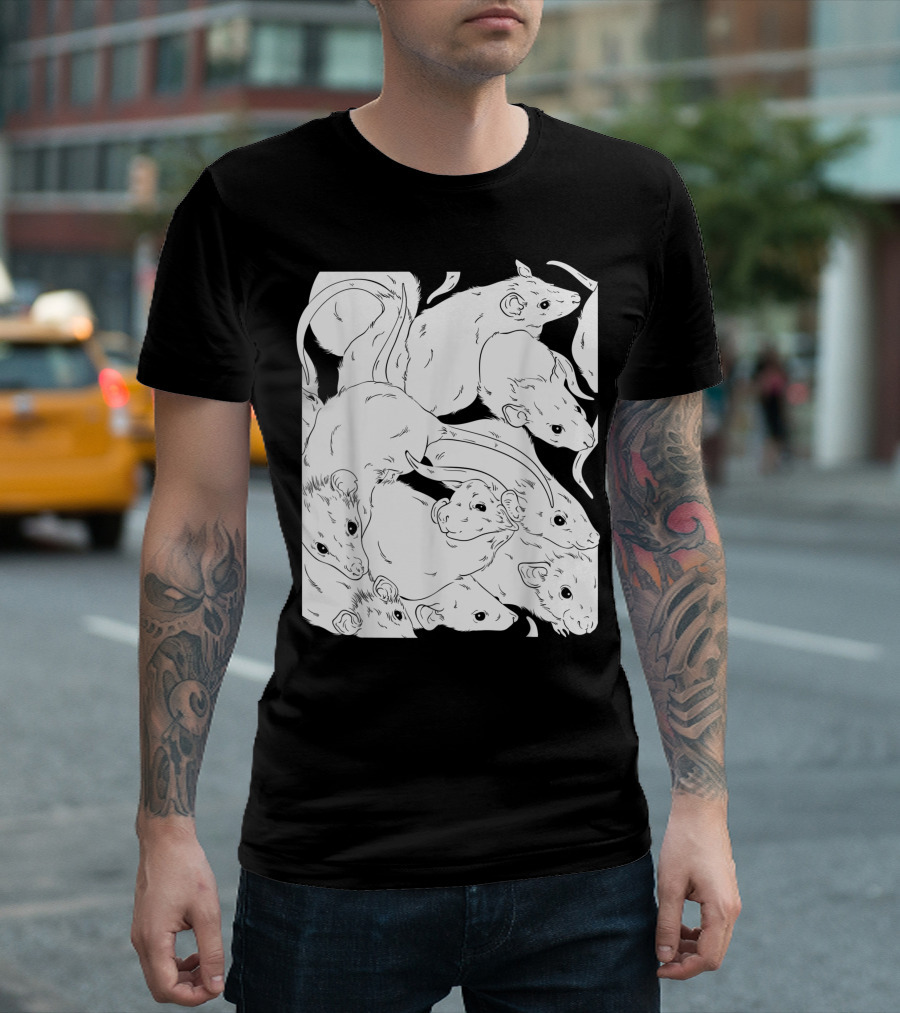 Creepy Cute Rat King Wicca Witch Pastel Goth Rats T-Shirt