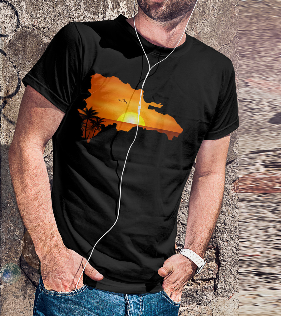 Dominican Republic Flag Caribbean Republica Dominicana Sunset T-Shirt