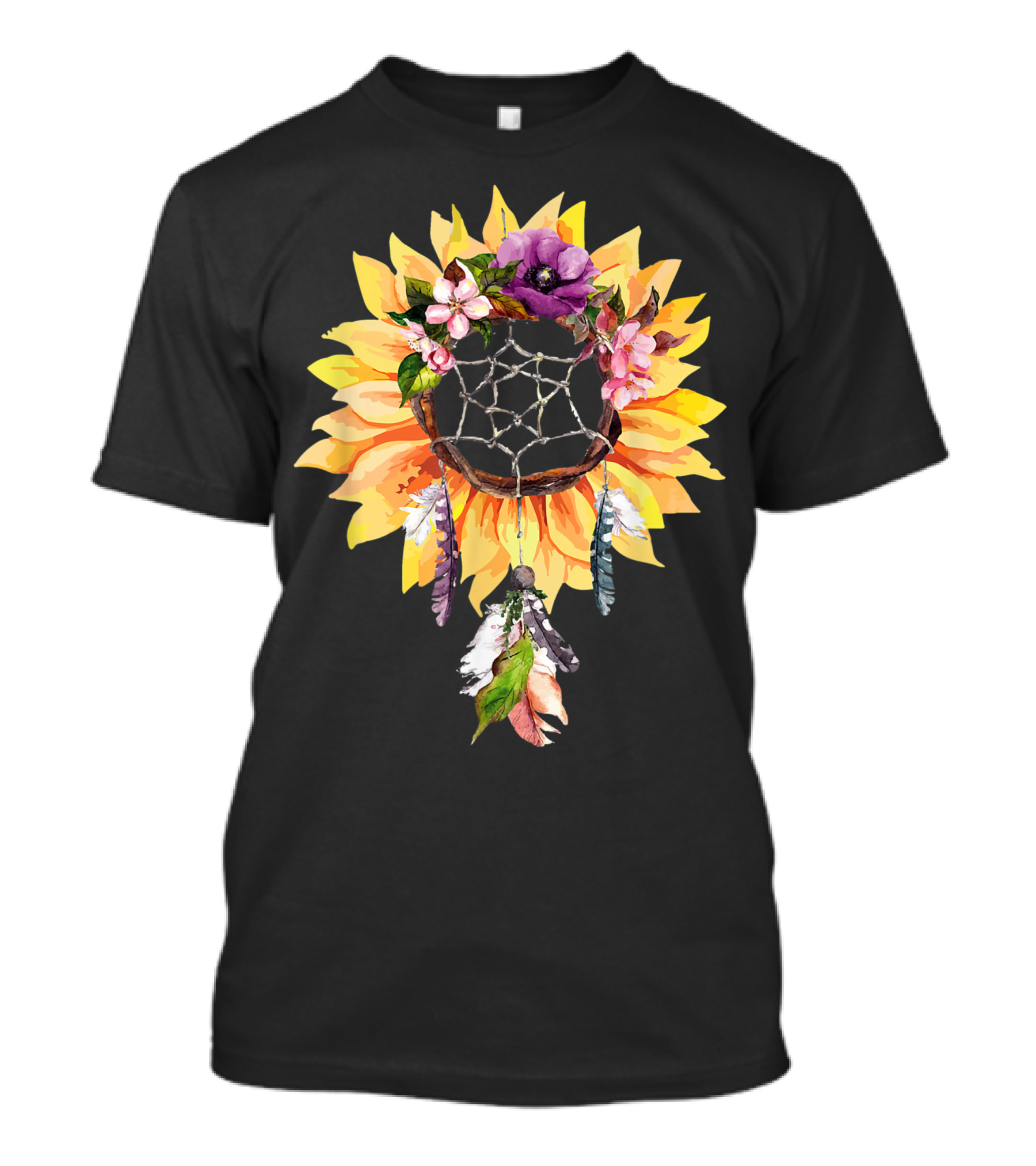 Sunflower Dreamcatcher Flower Lover Dream Catcher T-Shirt