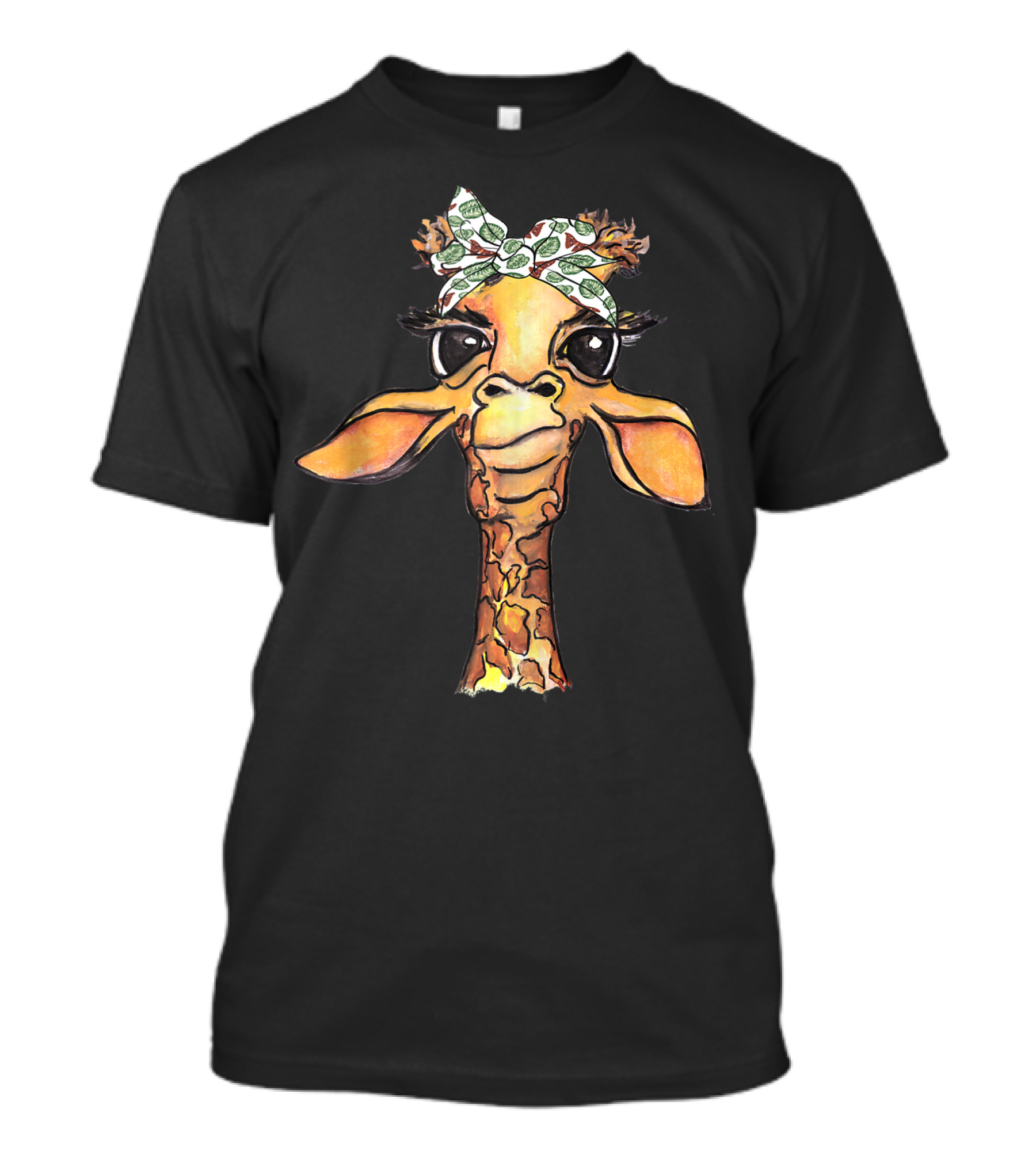 Hipster Giraffe With Tropical Bandana Safari T-Shirt