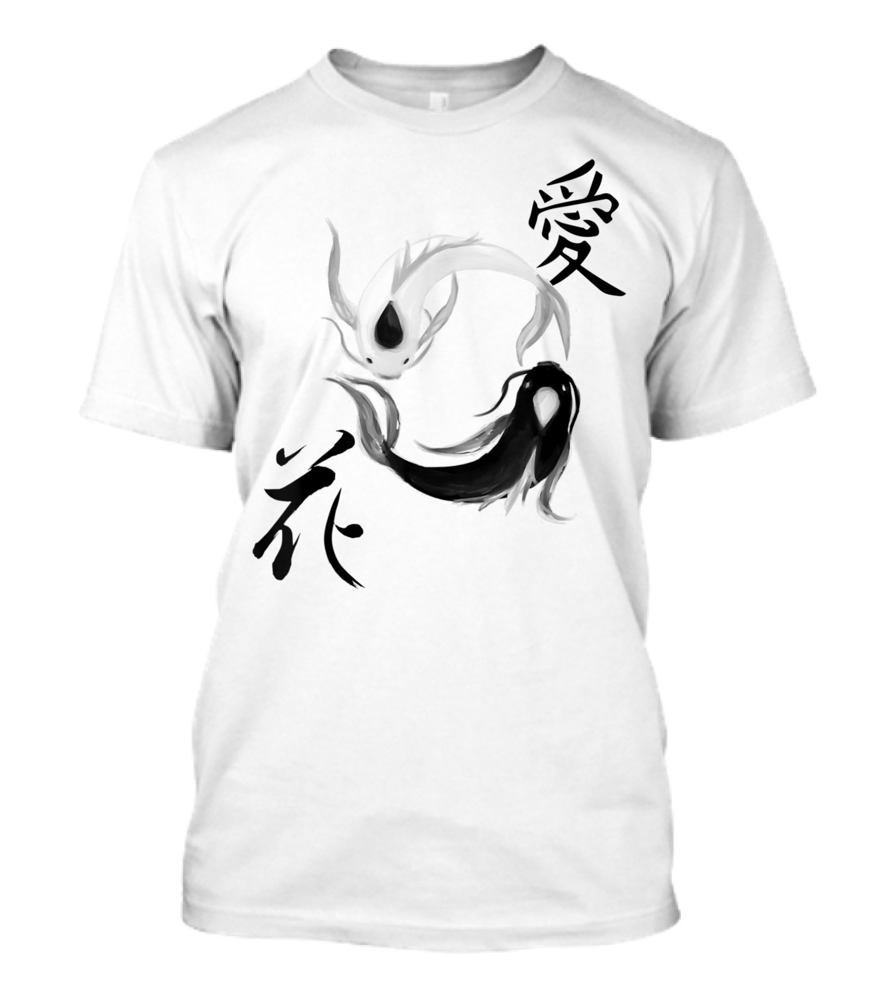 Koi Fish Carp Nishikigoi Japanese Japan Culture Love Yin Yang Symbols T-Shirt