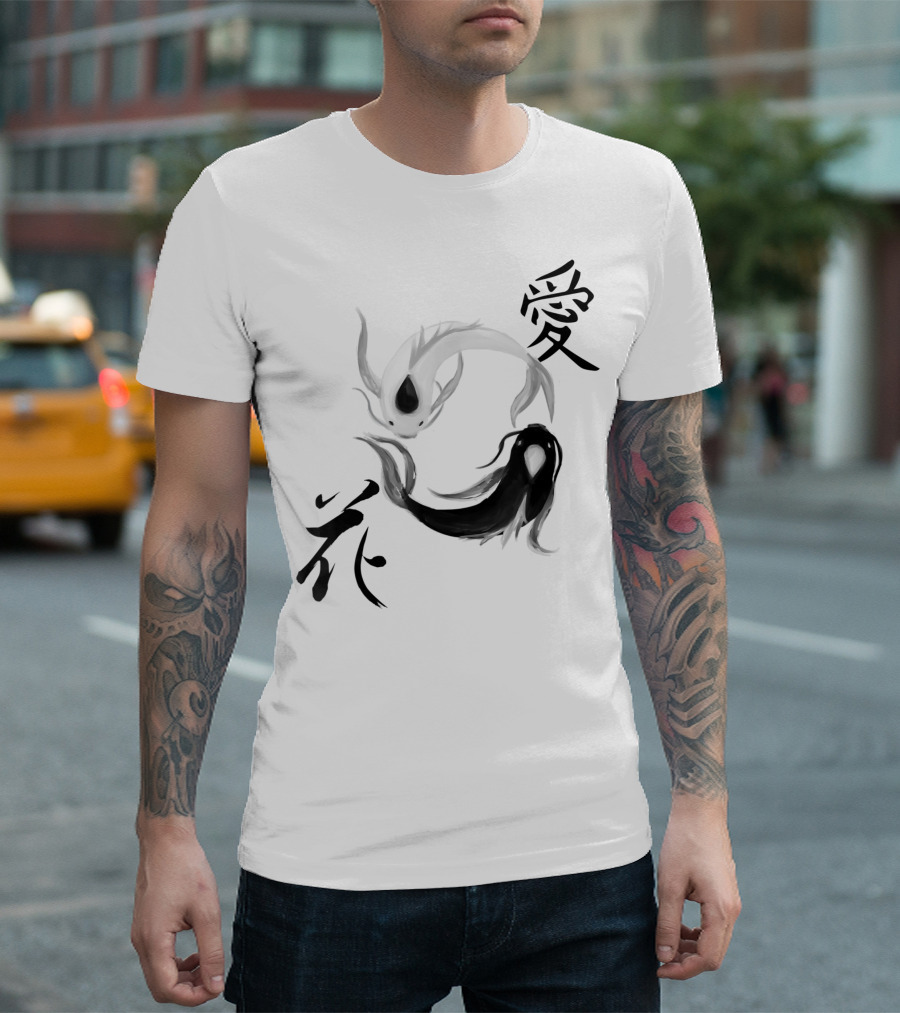 Koi Fish Carp Nishikigoi Japanese Japan Culture Love Yin Yang Symbols T-Shirt