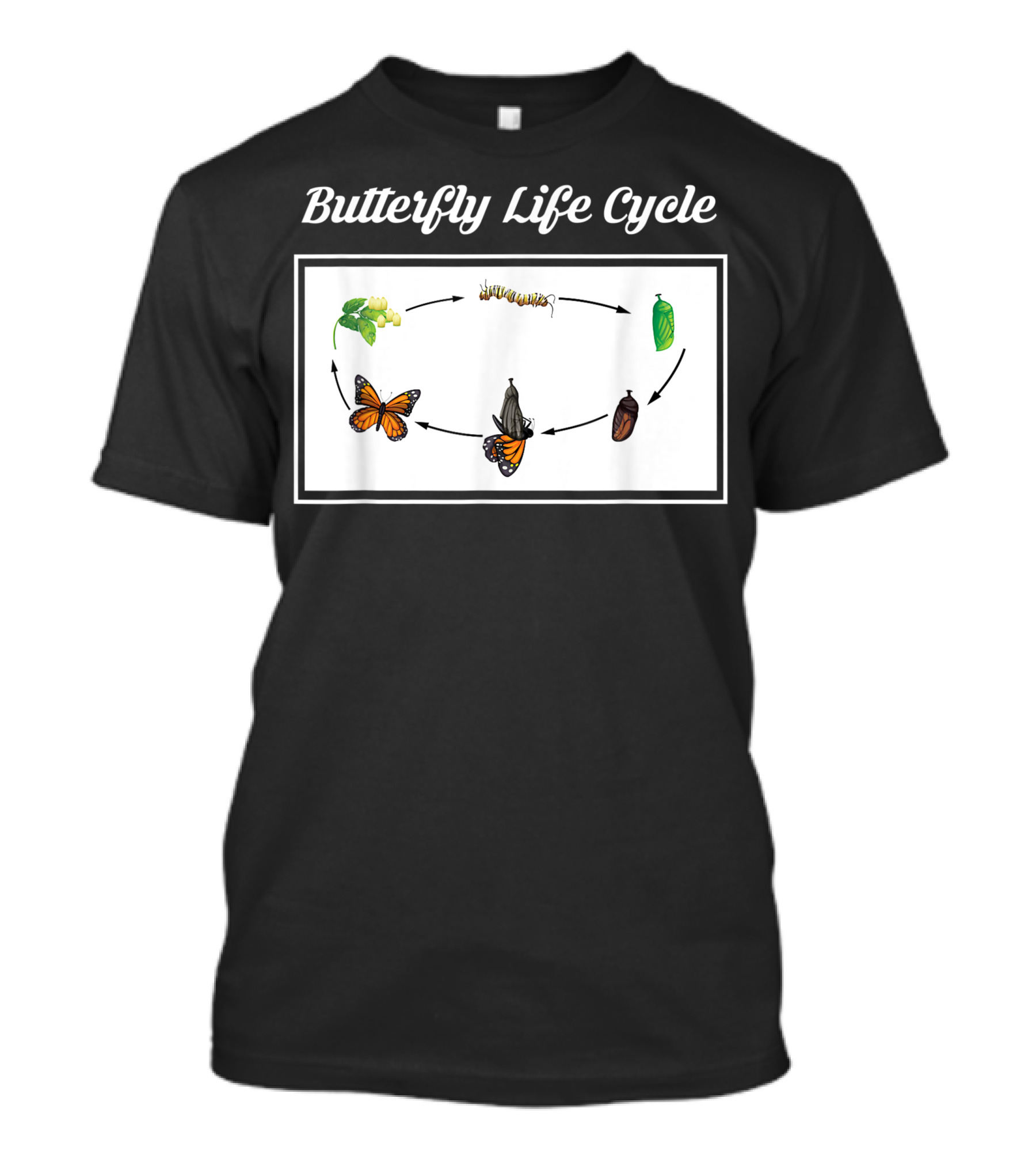Butterfly Life Cycle Monarch Metamorphosis Caterpillar T-Shirt
