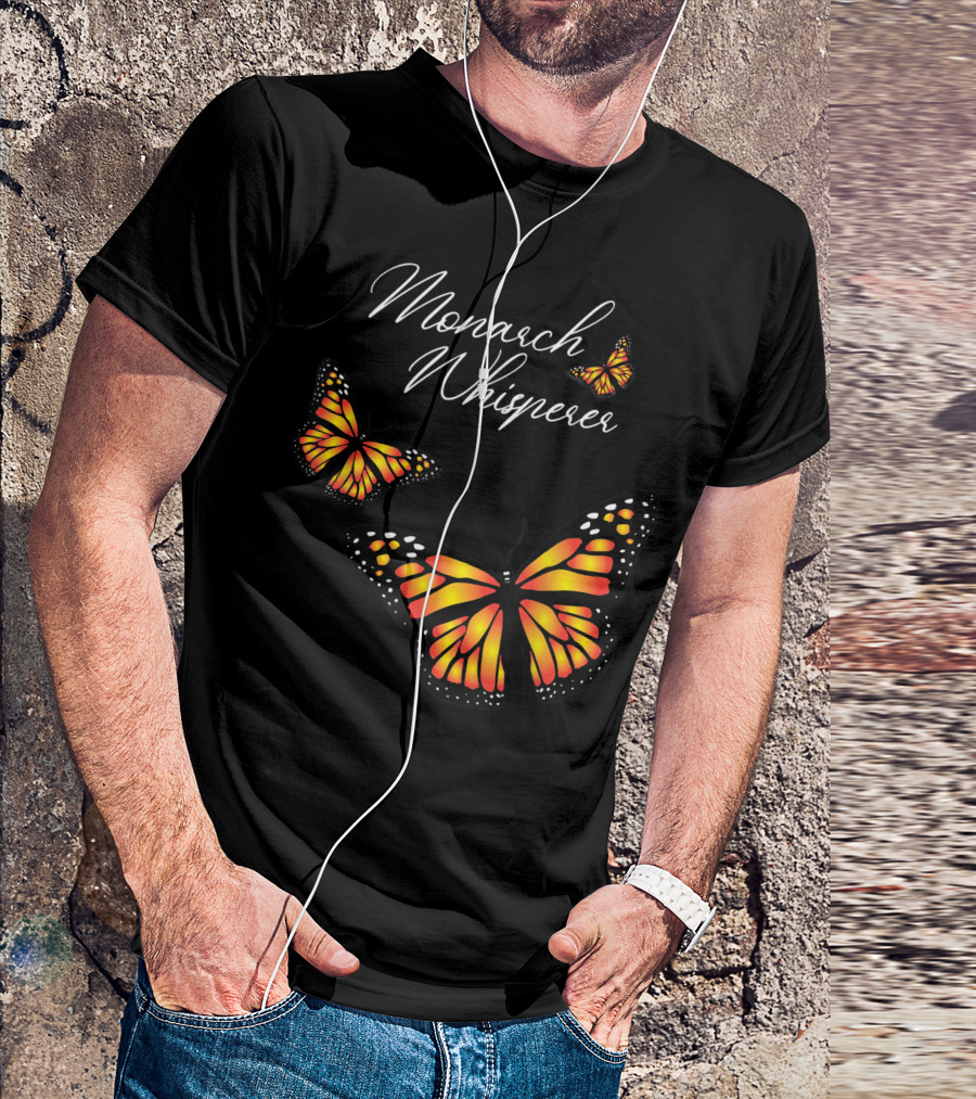 Monarch Whisperer Cute Entomology Butterflies Lover T-Shirt