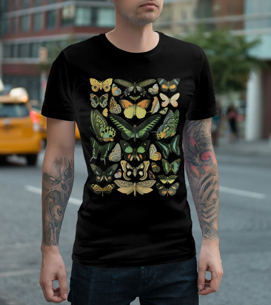 Vintage Butterfly Chart Collection T-Shirt