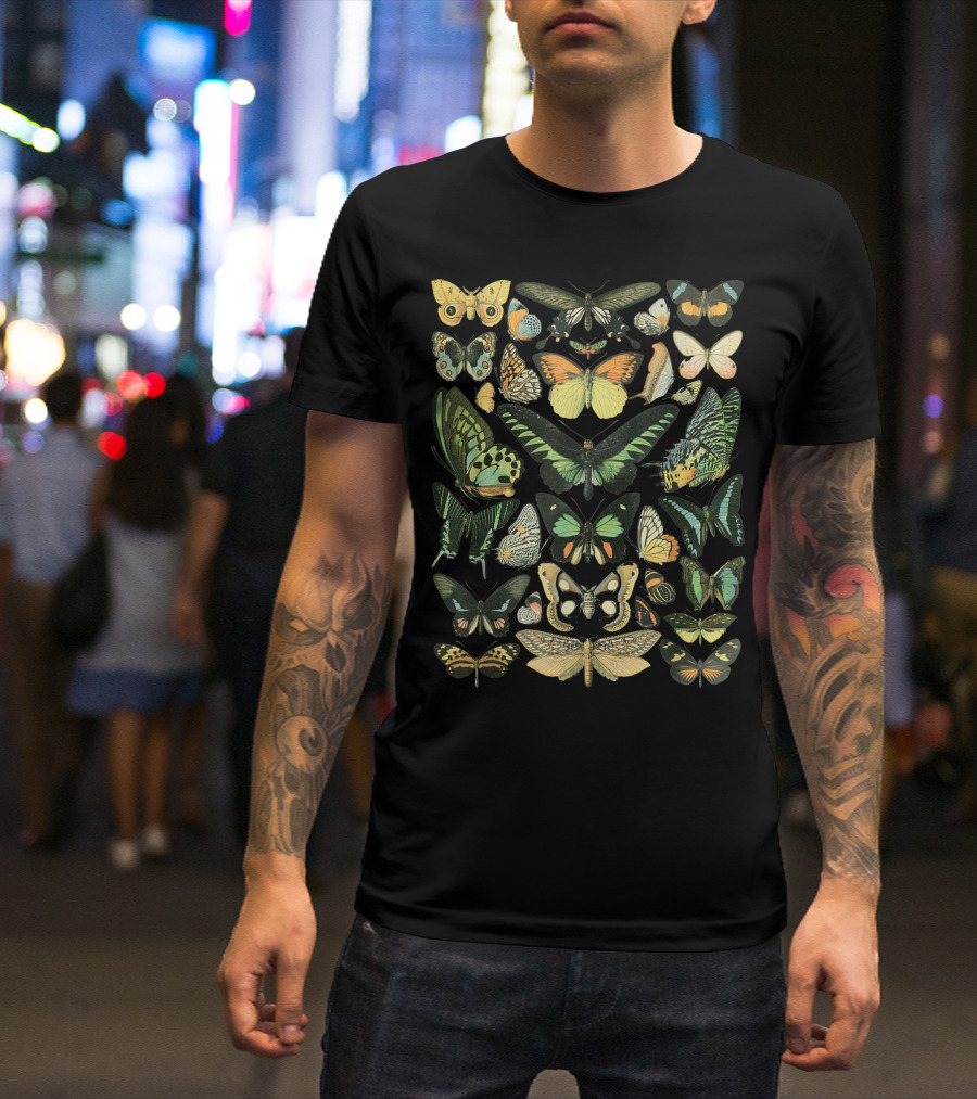 Vintage Butterfly Chart Collection T-Shirt