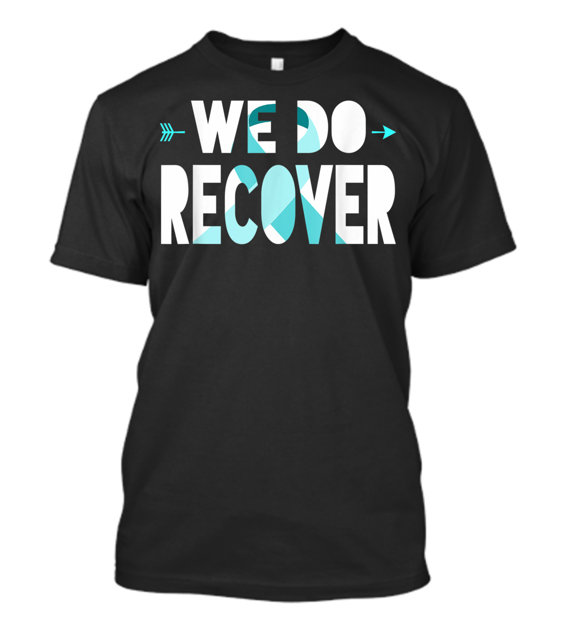 We Do Recover Addiction Awareness Ribbon Arrow T-Shirt