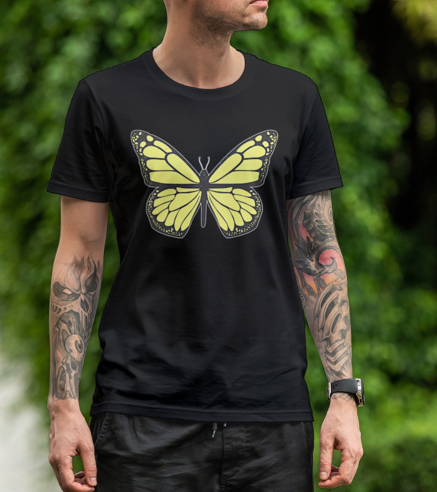 Yellow Butterfly Soft Grunge Aesthetic Clothing Girls T-Shirt