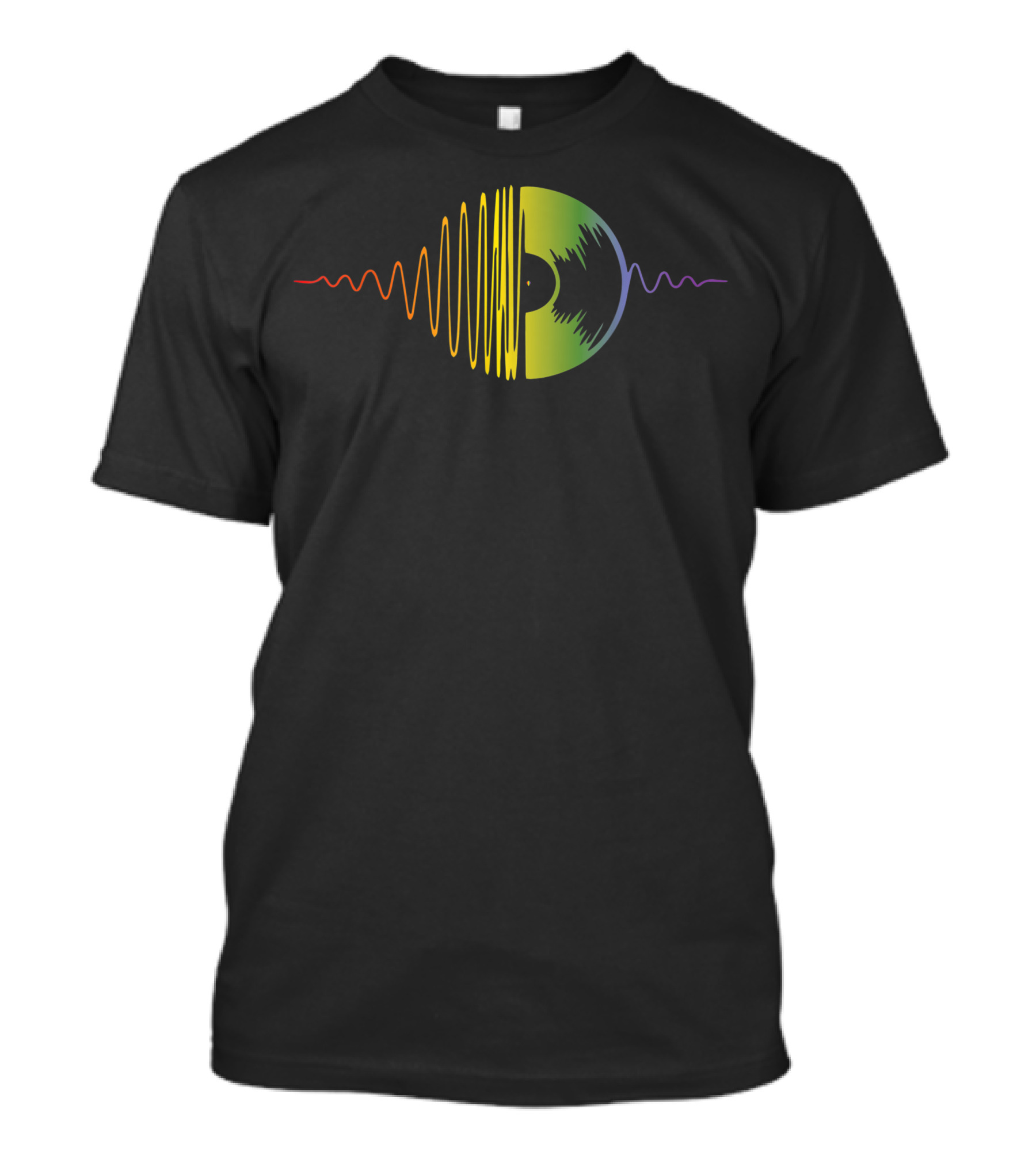 Retro 70s Boho Vintage Vinyl Record Sound Wave T-Shirt