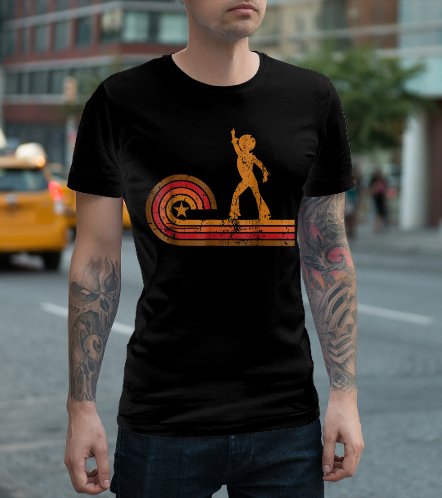 1970S Style Disco Dancer Retro Star T-Shirt