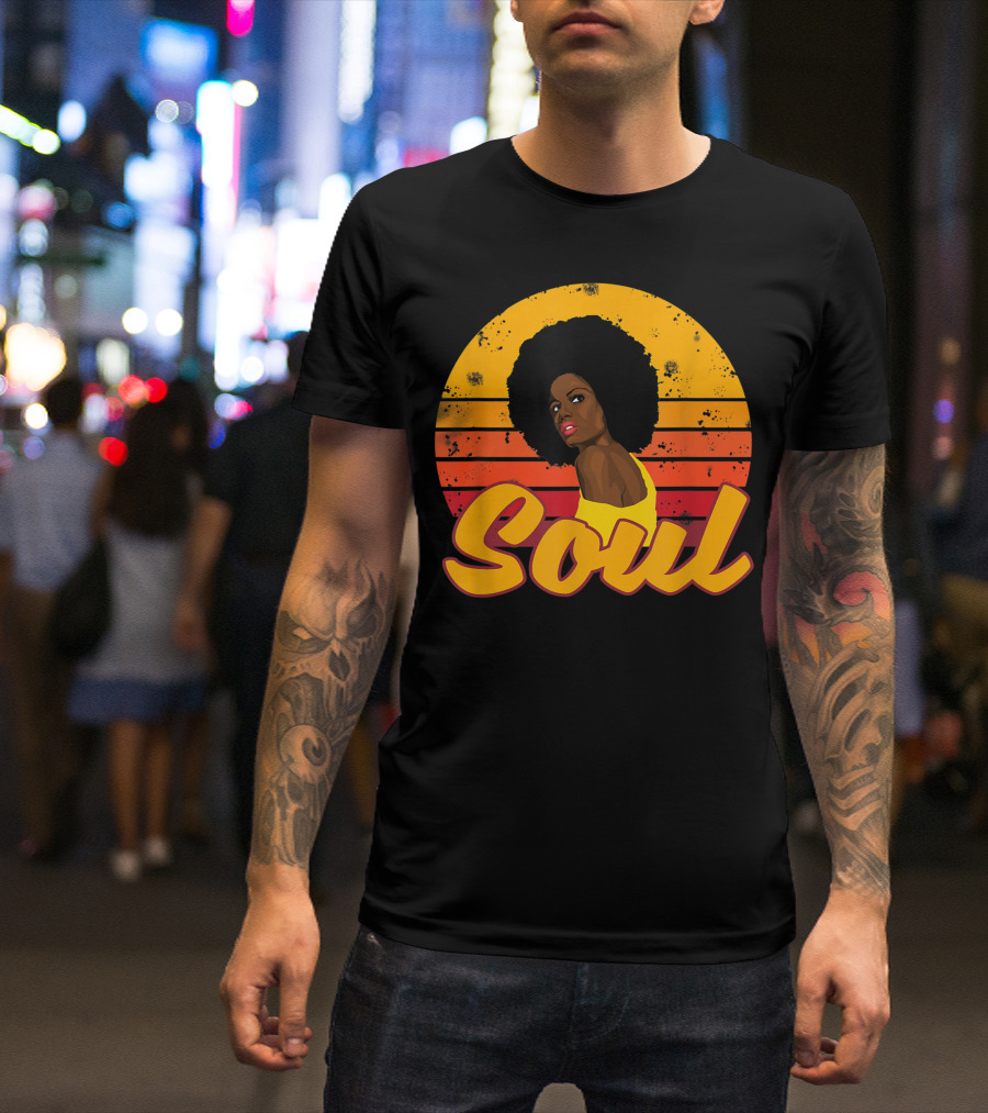 Soul Afro Disco Melanin Queen Funk 70s 80s T-Shirt