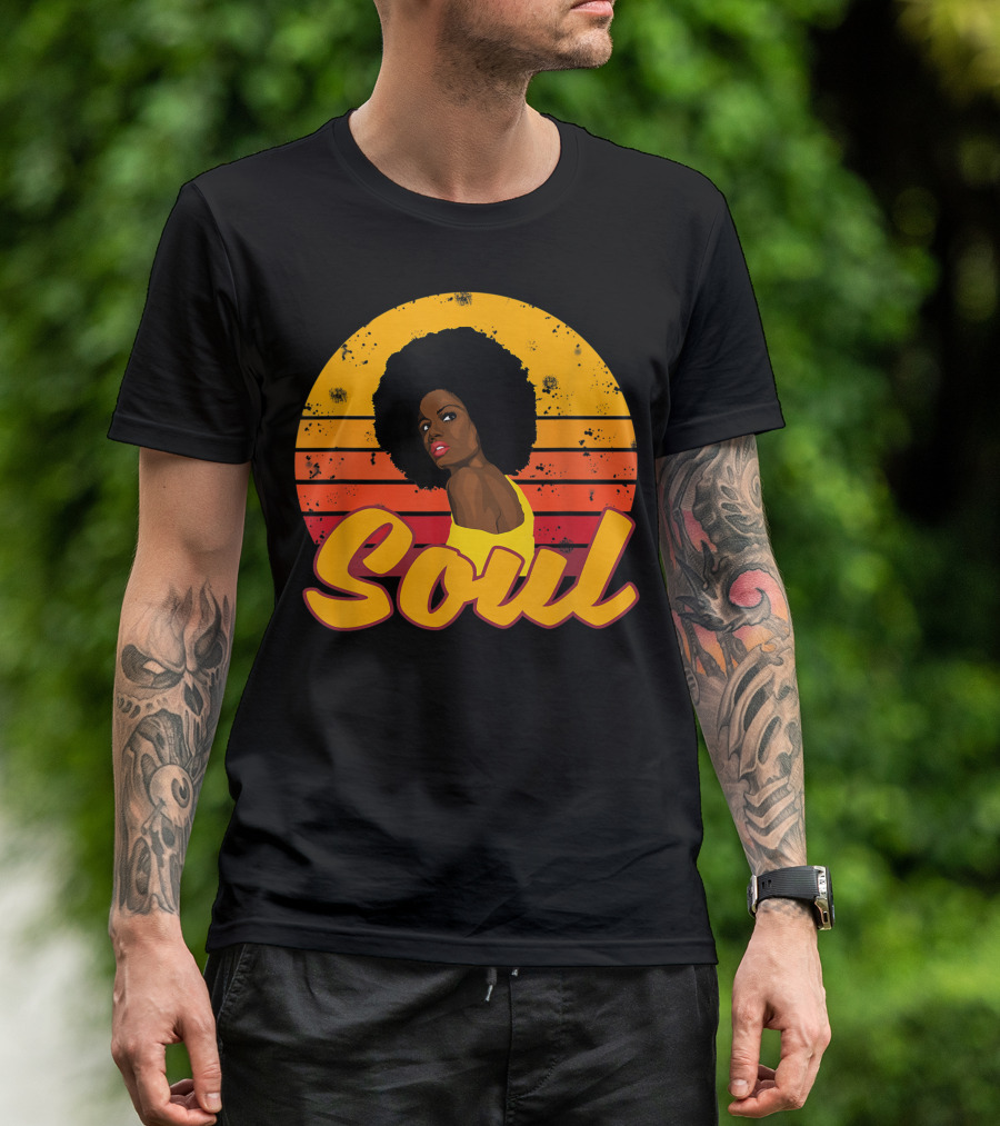 Soul Afro Disco Melanin Queen Funk 70s 80s T-Shirt
