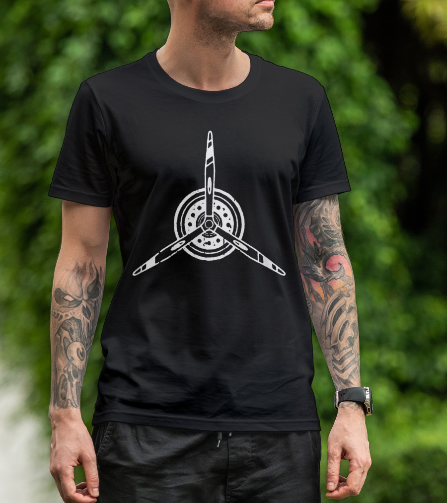 Airplane Lovers Aircraft Propeller Aviation T-Shirt