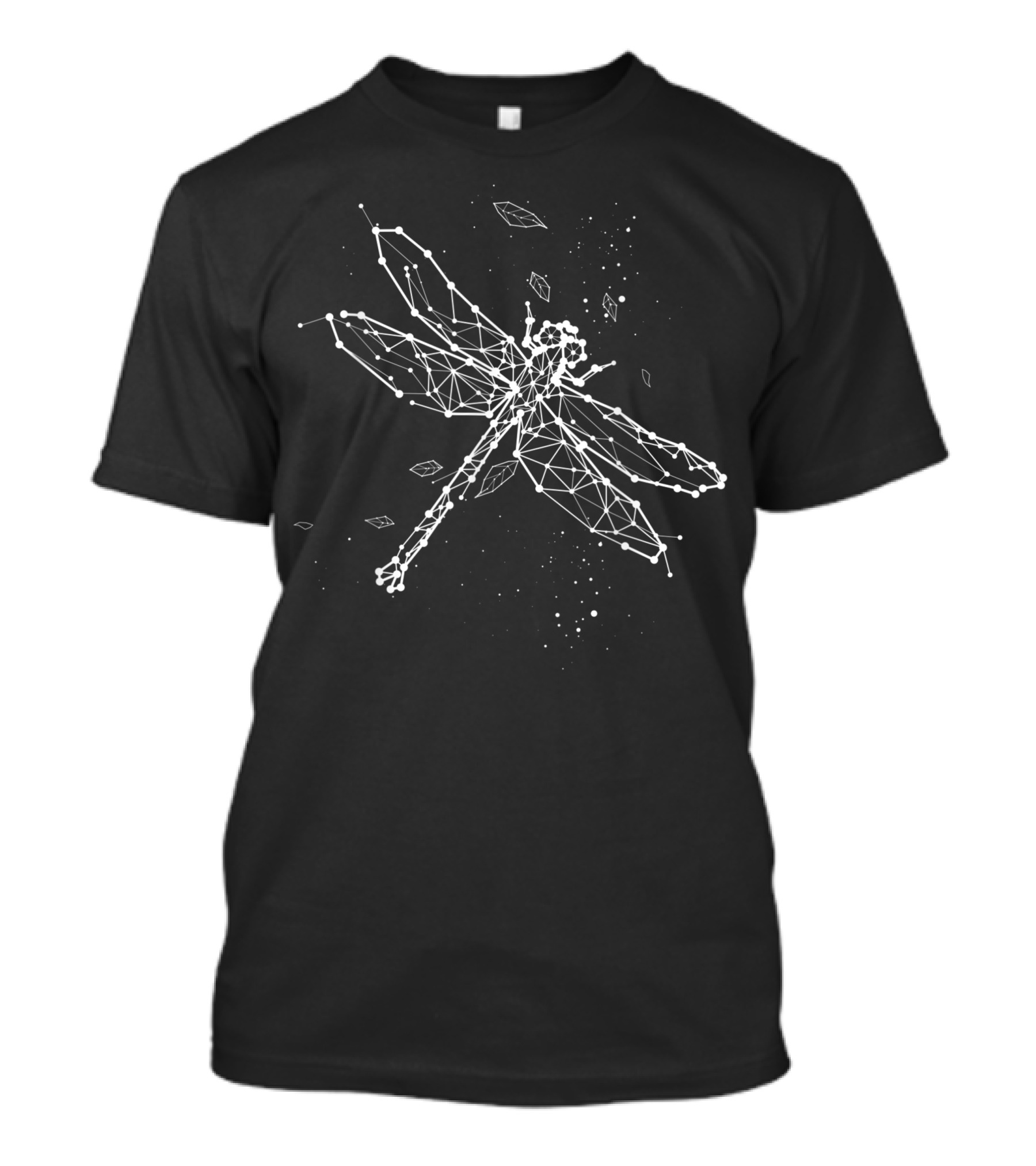 Animal Lover Dragonfly Cosmic Geometric Lines T-Shirt