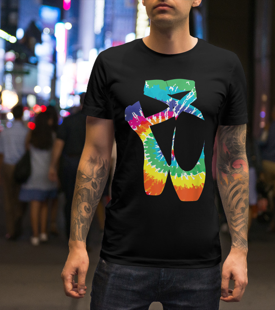 Tie Dye Point Shoes Ballet Dancer Cute Ballerina Dance T-Shirt