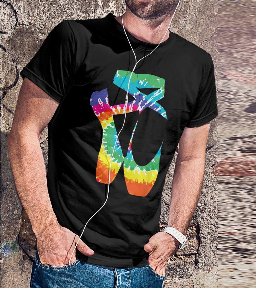 Tie Dye Point Shoes Ballet Dancer Cute Ballerina Dance T-Shirt