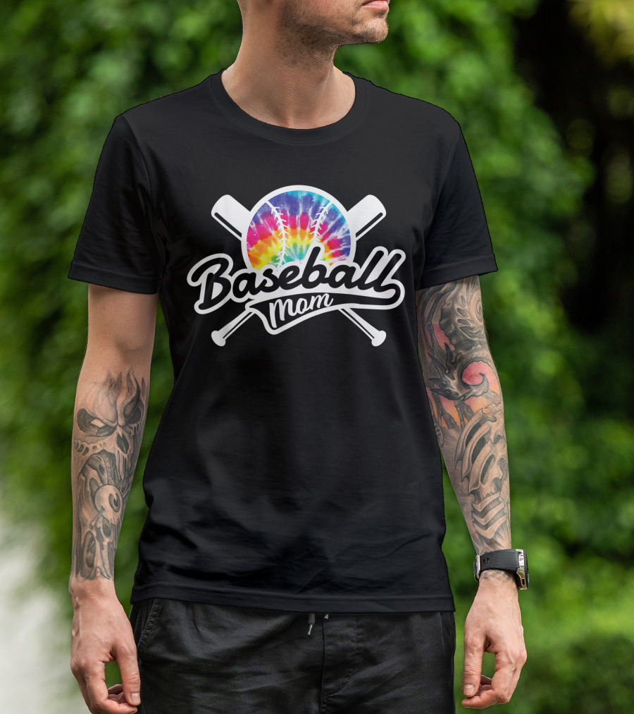 Baseball Mom Tie Dye T-Shirt