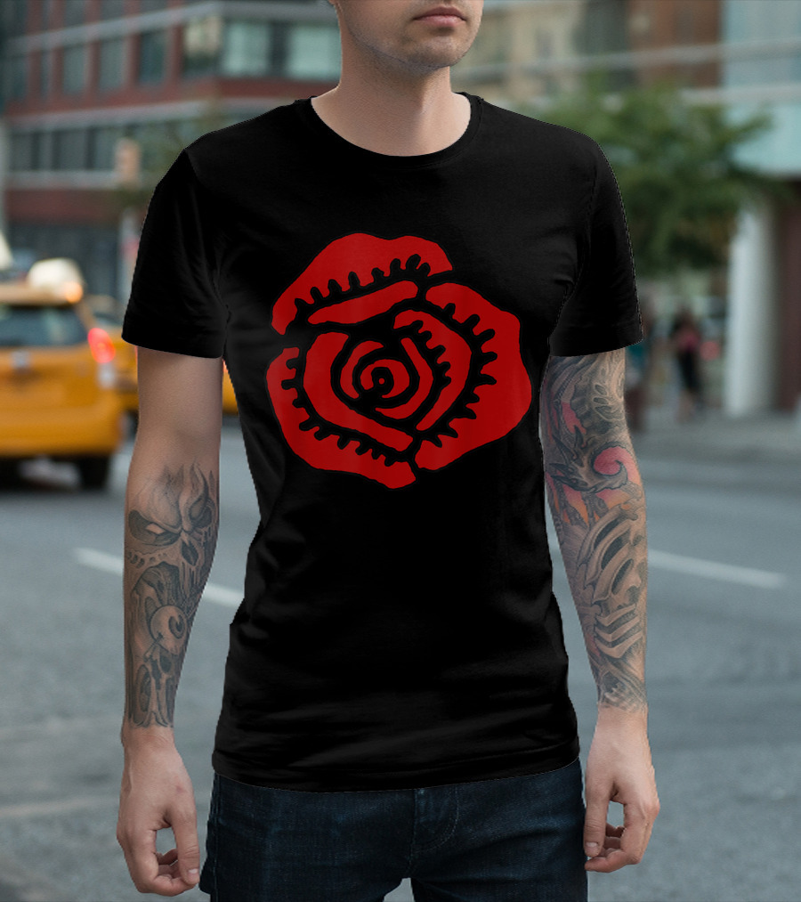 Begonia Red Scarlet Festival Jam Band Hippie Floral T-Shirt