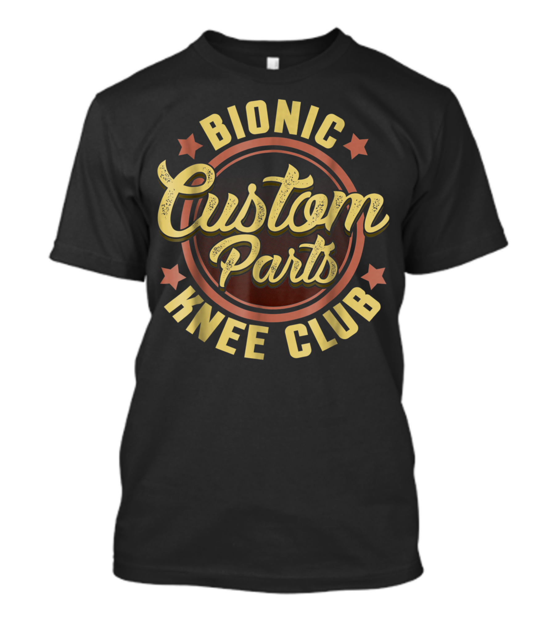 Bionic Knee Club Custom Parts Retro Stars T-Shirt