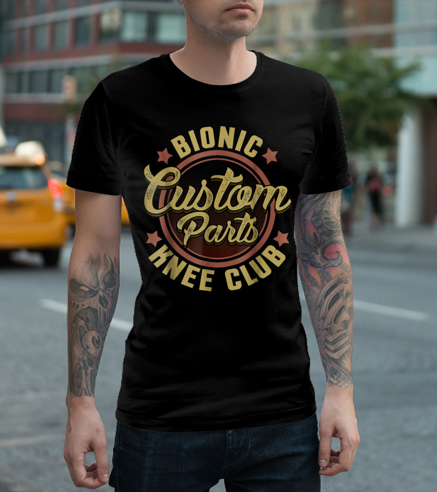 Bionic Knee Club Custom Parts Retro Stars T-Shirt