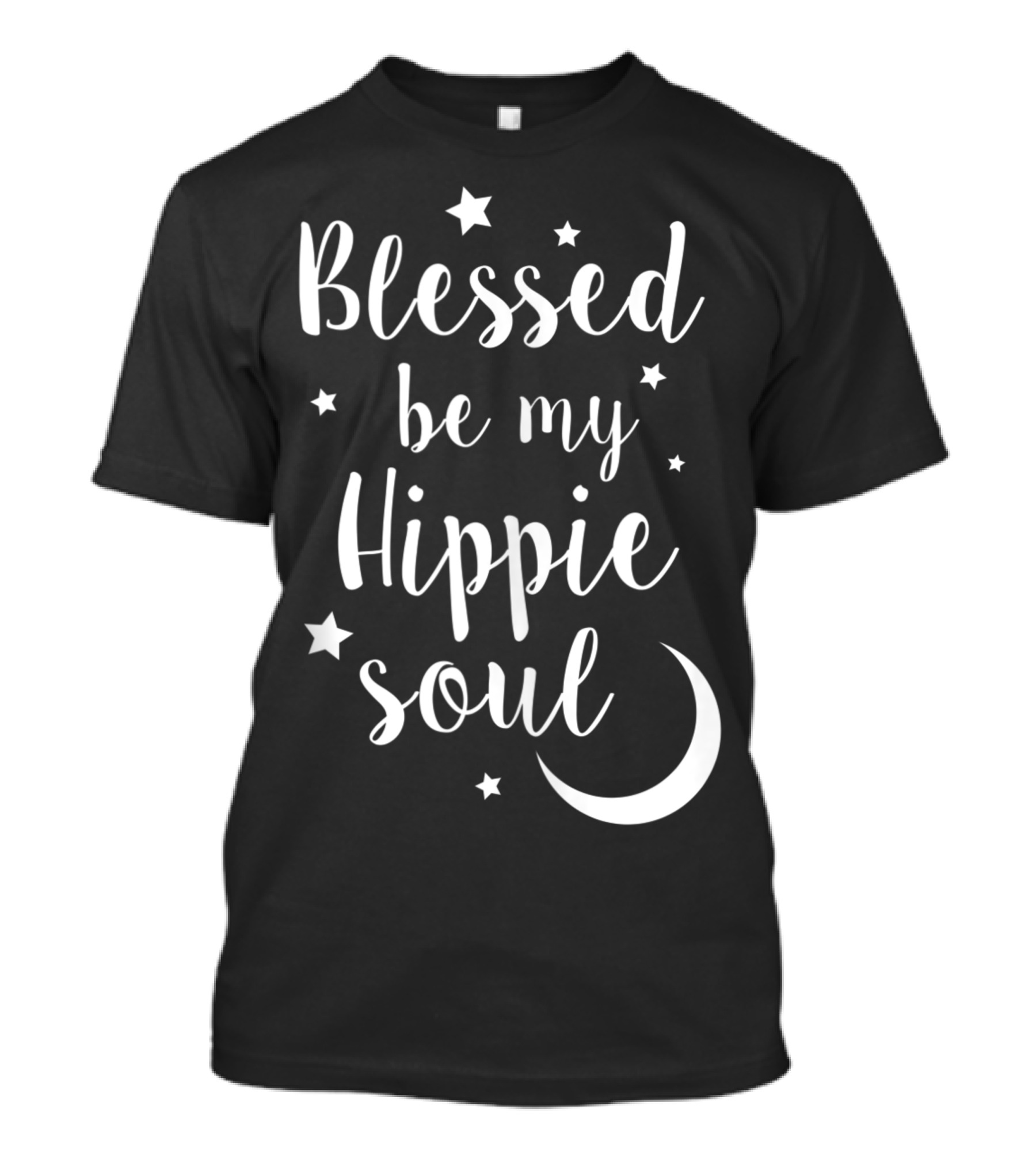 Blessed Be My Hippie Soul With Stars And Moon T-Shirt
