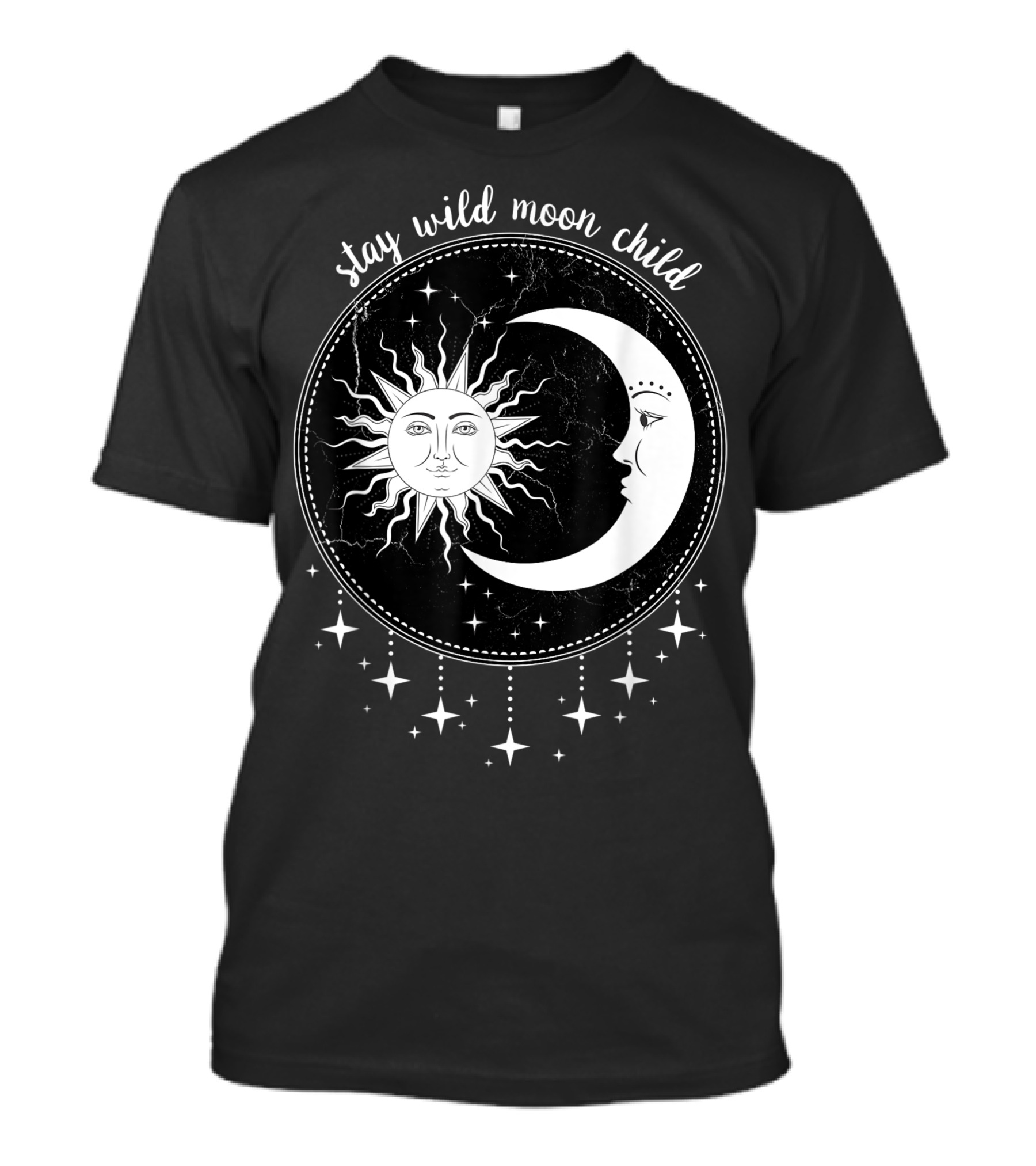 Stay Wild Moon Child Boho Sun And Moon Astrology Indie T-Shirt