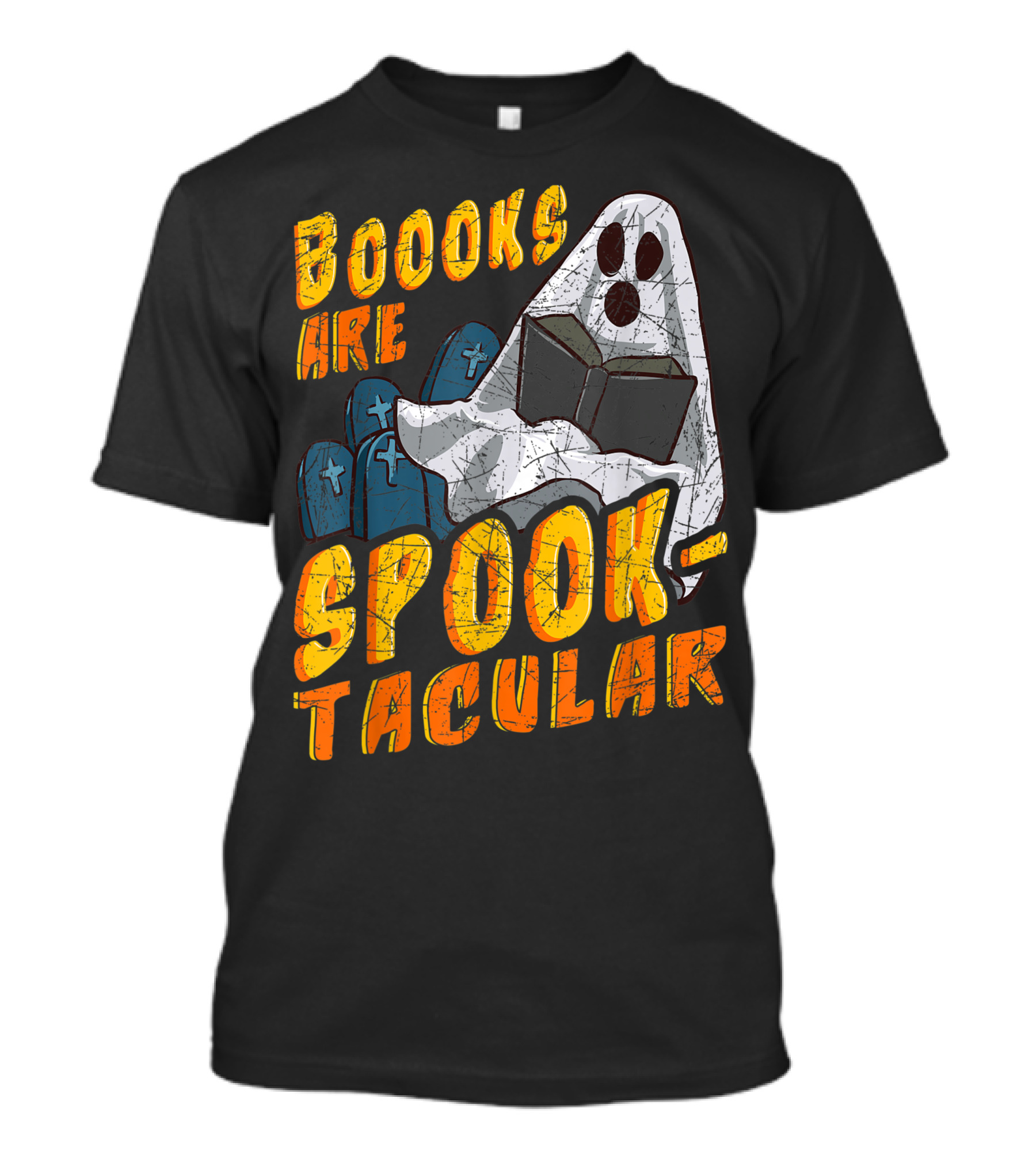 Boooks Are Spooktacular Halloween Ghost Book Lover T-Shirt