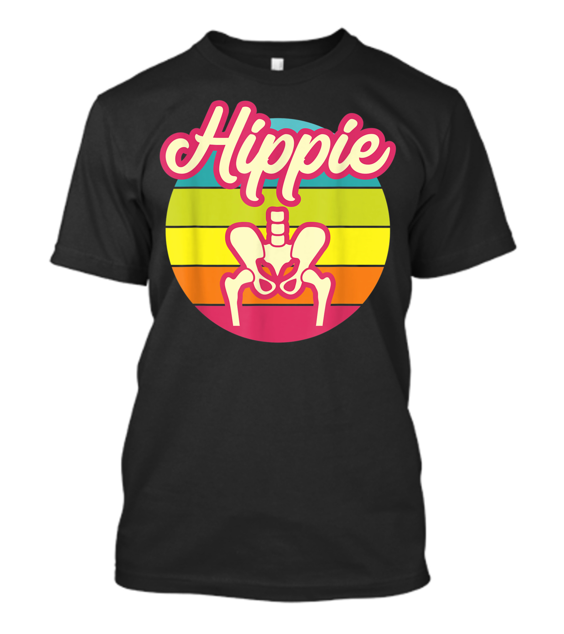 Hippie Sunset Broken Hip Surgery Get Well Soon Hip Replacement Vibes T-Shirt