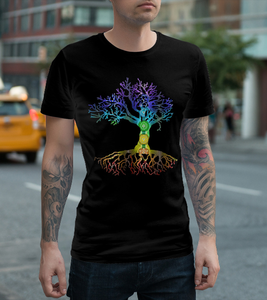 Chakra Tree Of Life Energy Alignment T-Shirt