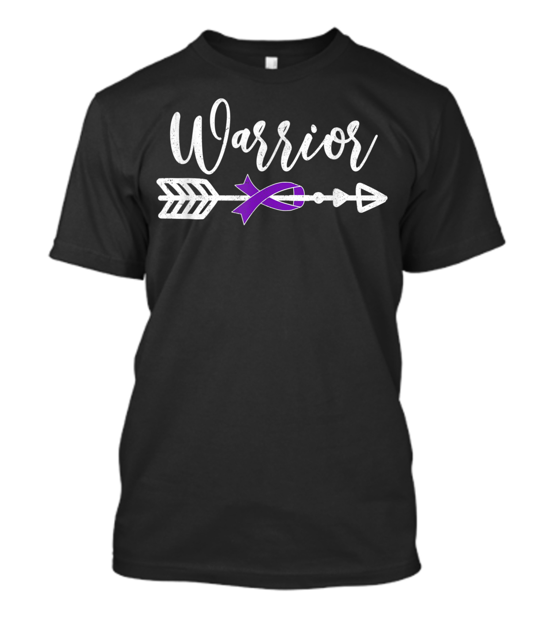 Warrior Arrow Purple Ribbon Crohns Disease Awareness Supporter T-Shirt