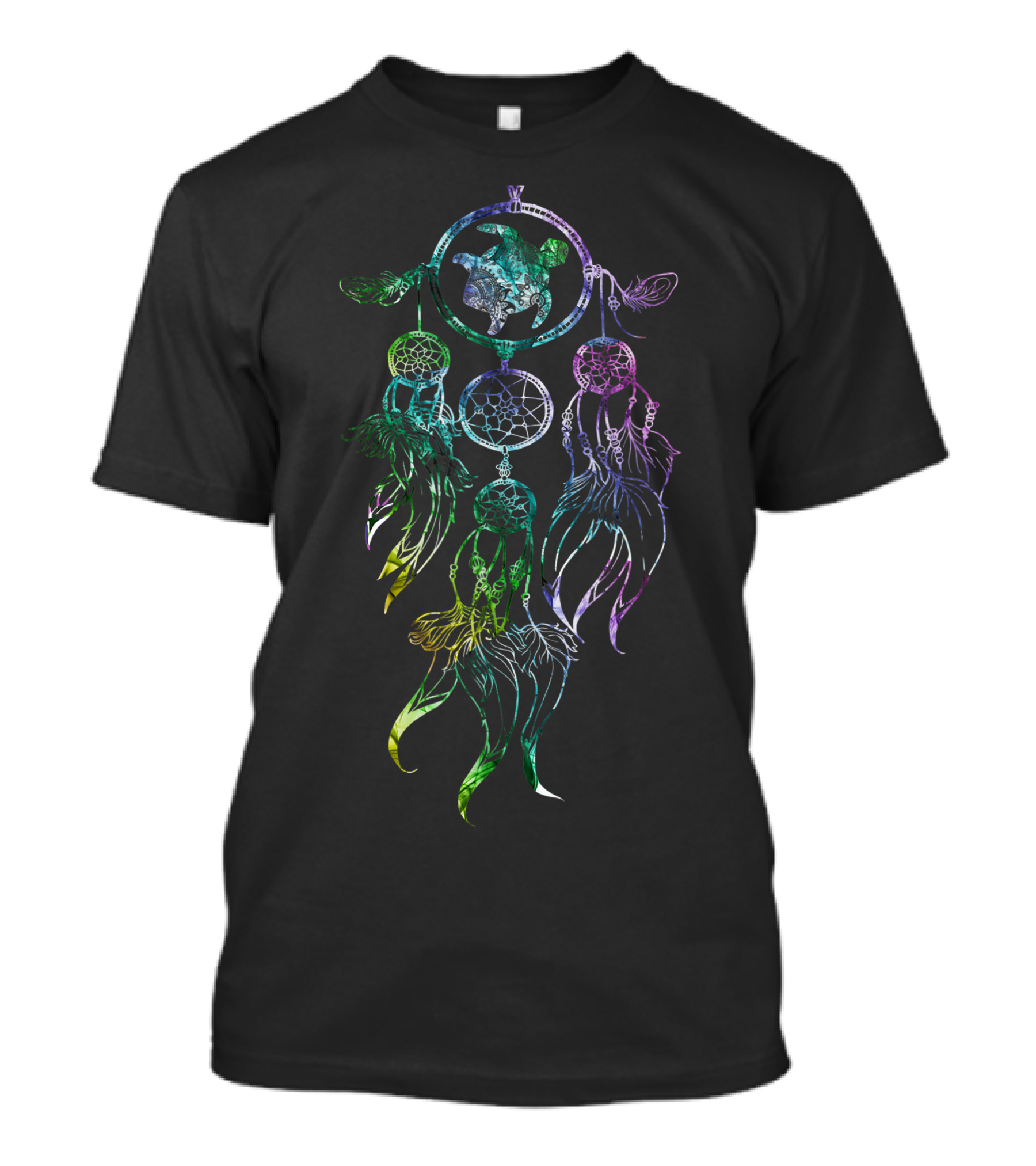 Dreamcatcher Turtle Boho Native American Feather T-Shirt