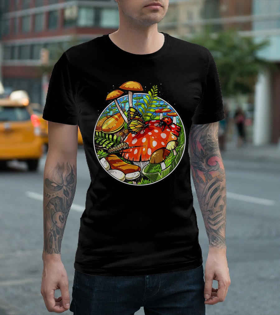 Forest Mushrooms Fungi Mycology Foraging Nature Fungus T-Shirt