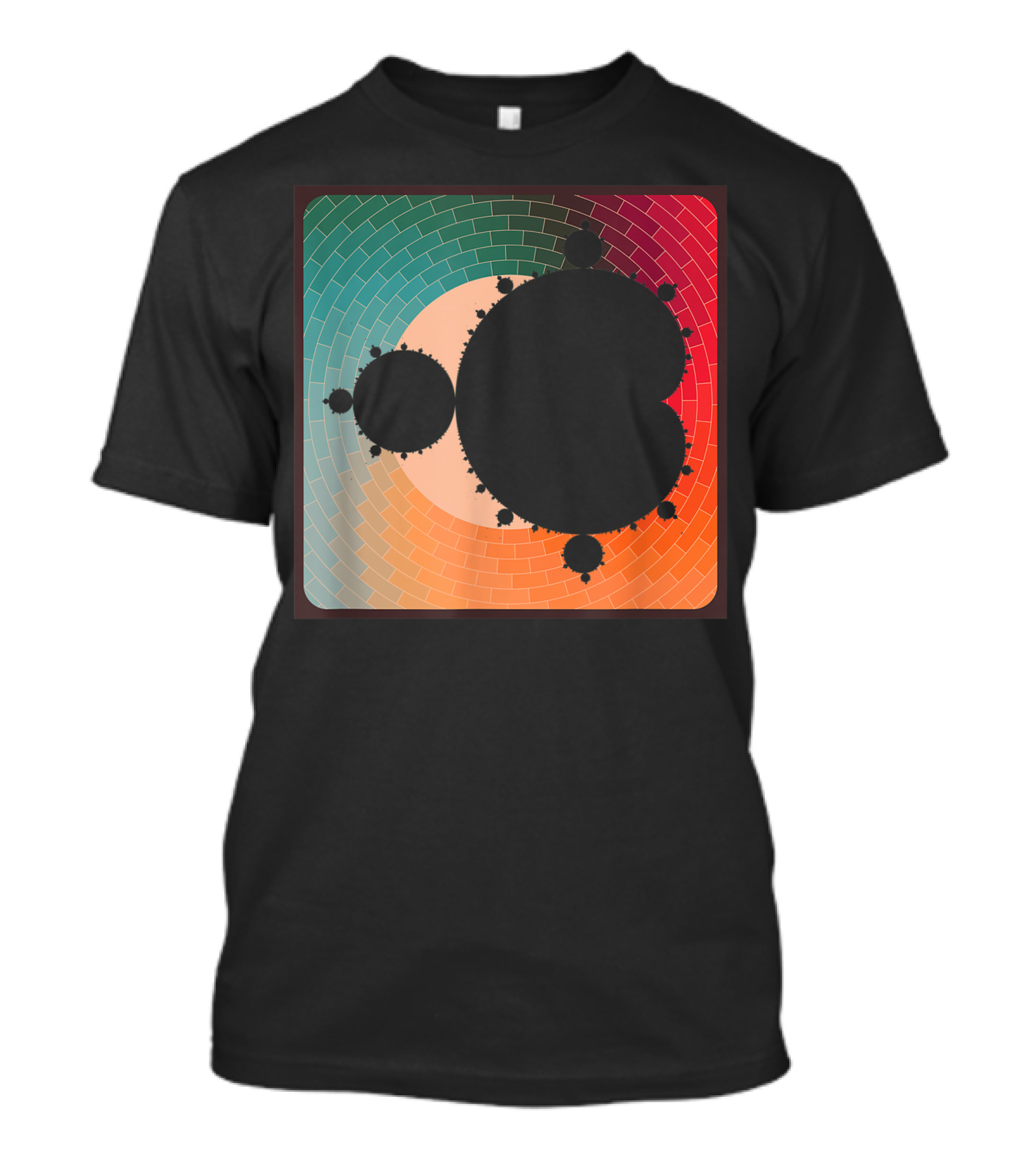 Fractal Mandelbrot Set Style Colorful Geometric Spiral T-Shirt