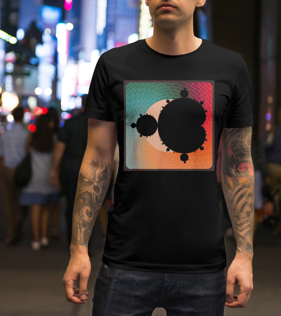 Fractal Mandelbrot Set Style Colorful Geometric Spiral T-Shirt