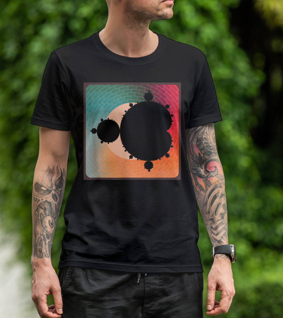 Fractal Mandelbrot Set Style Colorful Geometric Spiral T-Shirt